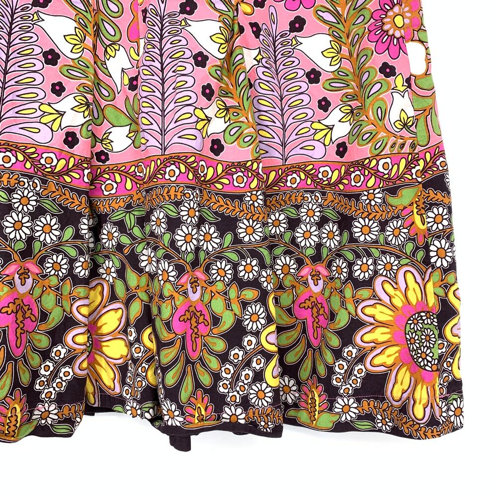 CAbi Pink Floral Boho Mini Skirt - Picture 4 of 6